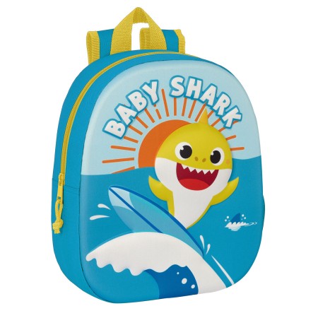 Cartable 3D Baby Shark Bleu 27 x 33 x 10 cm