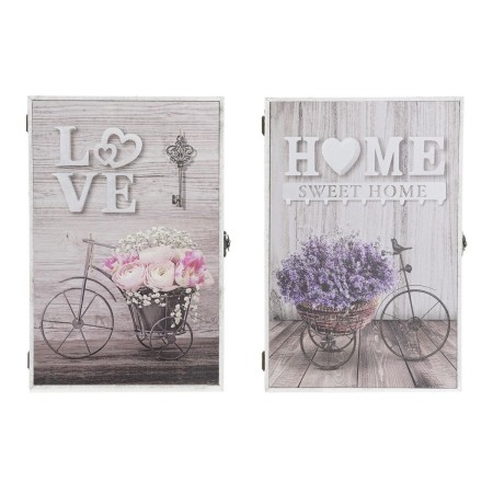 Armoire à clés DKD Home Decor Bicyclette Gris MDF (20 x 6 x 30 cm)