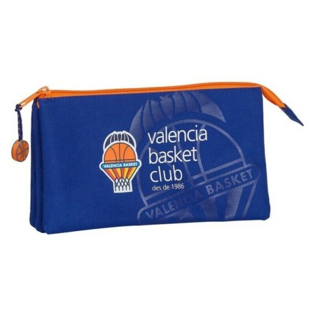 Portatodo Triple Valencia Basket Azul Naranja 22 x 12 x 3 cm