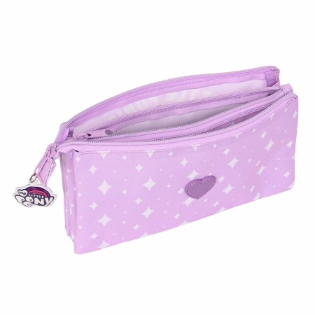 Portatodo Triple My Little Pony Lila 22 x 12 x 3 cm