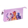 Portatodo Triple My Little Pony Lila 22 x 12 x 3 cm