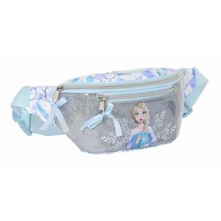 Riñonera Frozen Memories Azul Blanco Plateado 23 x 12 x 9 cm
