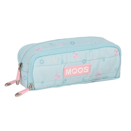 Trousse Fourre-Tout Triple Moos Garden Turquoise 21 x 8 x 8 cm