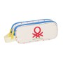 Trousse Fourre-Tout Double Benetton Topitos Blanc Naturel 21 x 8 x 6 cm