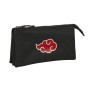 Trousse Fourre-Tout Triple Naruto Teen Noir 22 x 12 x 3 cm