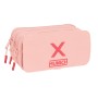 Trousse Fourre-Tout Triple Munich Rose clair 21,5 x 10 x 8 cm
