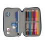 Plumier Doble Munich College Gris 12,5 x 19,5 x 4 cm