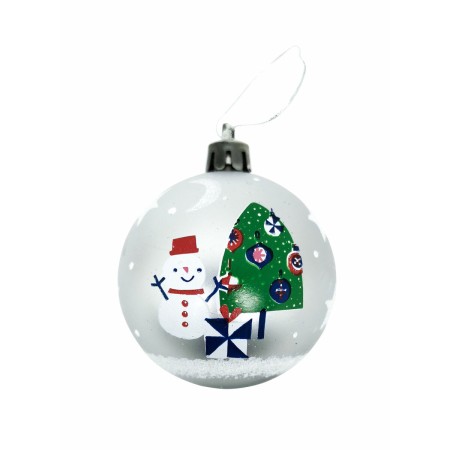 Bola de Navidad Safta Cosy corner Plateado Azul claro 10 Unidades