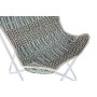 Chaise de jardin DKD Home Decor Bleu Coton Menthe Blanc Fer (74 x 65 x 90 cm)