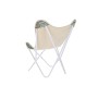 Chaise de jardin DKD Home Decor Bleu Coton Menthe Blanc Fer (74 x 65 x 90 cm)