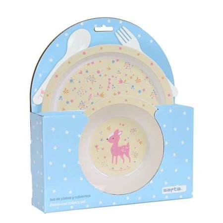 Set de vajilla infantil Safta Forest Beige 4 Piezas