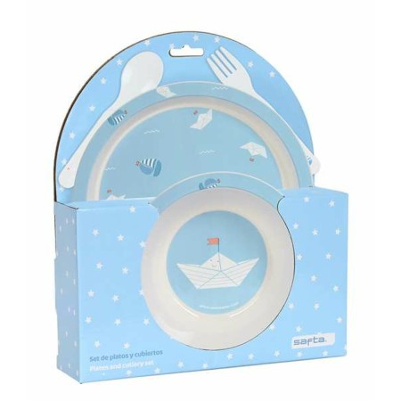 Set de vaisselle pour enfants Safta Ship Bleu 4 Pièces