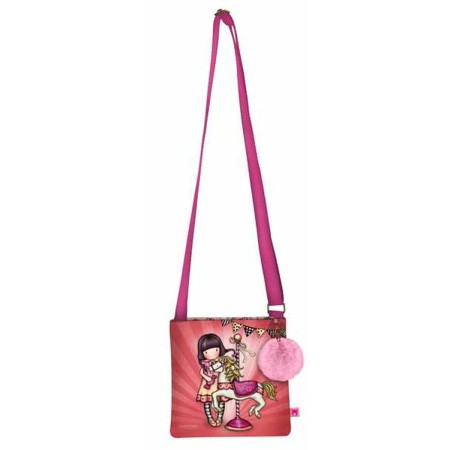 Sac à Bandoulière Gorjuss Carousel Saumon 21 x 20 x 1,5 cm