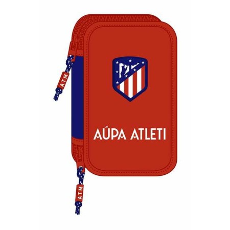 Plumier Doble Atlético Madrid Rojo Azul marino 12,5 x 19,5 x 4 cm