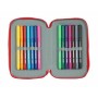 Plumier double Atlético Madrid Rouge Blue marine 12,5 x 19,5 x 4 cm