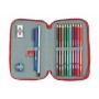 Plumier Doble Atlético Madrid Rojo Azul marino 12,5 x 19,5 x 4 cm