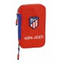 Plumier Doble Atlético Madrid Rojo Azul marino 12,5 x 19,5 x 4 cm