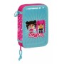 Plumier double Pinypon Bleu Rose 12,5 x 19,5 x 4 cm