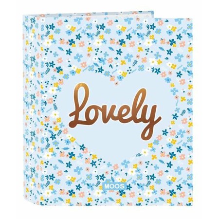 Carpeta de anillas Moos Lovely Azul claro 27 x 33 x 6 cm