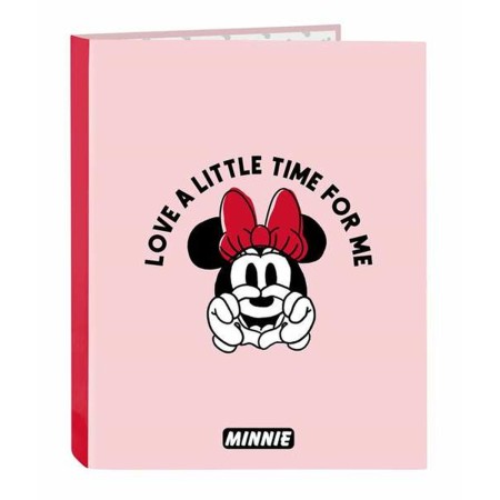 Reliure à anneaux Minnie Mouse Me Time Rose clair 26,5 x 33 x 4 cm