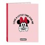 Carpeta de anillas Minnie Mouse Me Time Rosa claro 26,5 x 33 x 4 cm