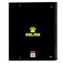 Carpeta de anillas Kelme Jungle Negro Gris Lima 27 x 32 x 3,5 cm