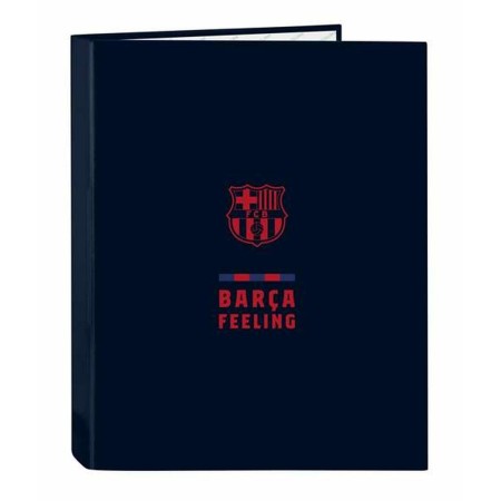 Reliure à anneaux F.C. Barcelona Blue marine 26,5 x 33 x 4 cm