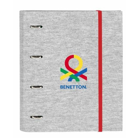 Carpeta de anillas Benetton Pop Gris 27 x 32 x 3,5 cm