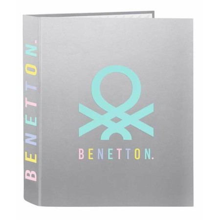 Reliure à anneaux Benetton Silver Argenté 27 x 33 x 6 cm