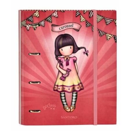 Reliure à anneaux Gorjuss Carousel Saumon 27 x 32 x 3,5 cm