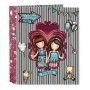 Carpeta de anillas Gorjuss Fireworks Granate 27 x 33 x 6 cm