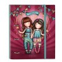 Carpeta de anillas Gorjuss Fireworks Granate 27 x 32 x 3,5 cm
