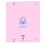 Reliure à anneaux Benetton Pink Rose clair 27 x 32 x 3,5 cm