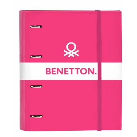 Reliure à anneaux Benetton Raspberry Rose Fuchsia 27 x 32 x 3,5 cm