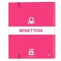 Reliure à anneaux Benetton Raspberry Rose Fuchsia 27 x 32 x 3,5 cm