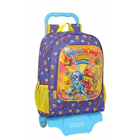 Cartable à roulettes SuperThings Guardians of Kazoom Jaune Violette 32 x 42 x 14 cm