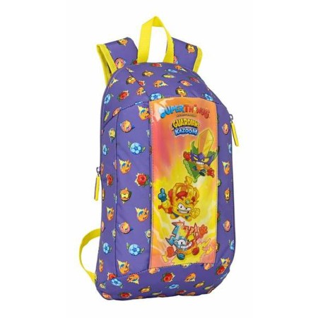 Sac à dos enfant SuperThings Guardians of Kazoom Jaune Violette 22 x 39 x 10 cm