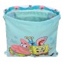 Sac à dos serré par des ficelles Spongebob Stay positive Bleu 26 x 34 x 1 cm
