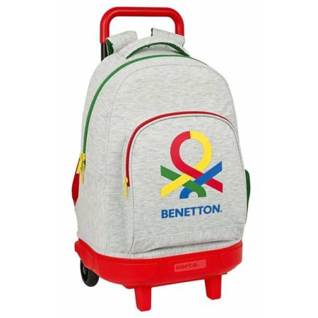 Cartable à roulettes Benetton Pop Gris 33 x 22 x 45 cm