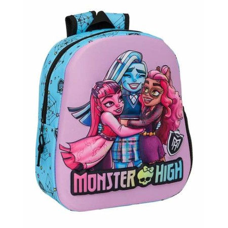 Mochila Escolar 3D Monster High 27 x 33 x 10 cm