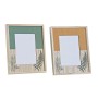 Cadre photo DKD Home Decor Verre Bois Orange Terre cuite Vert Scandinave (22 x 3 x 27 cm) (2 Unités)