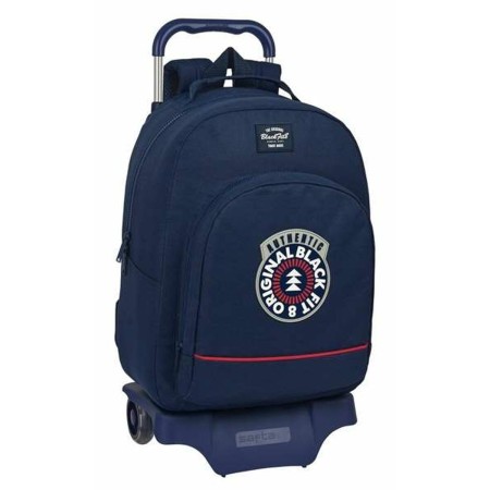 Mochila Escolar con Ruedas BlackFit8 Authentic Azul marino 32 x 42 x 15 cm