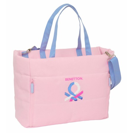 Sac avec poche pour ordinateur portable Benetton Rose 40 x 31 x 17 cm