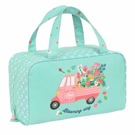 Neceser Escolar Glow Lab Pepa Verde Multicolor 31 x 14 x 19 cm