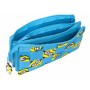 Trousse Fourre-Tout Triple Minions Minionstatic Bleu 22 x 12 x 3 cm