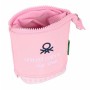 Portatodo Benetton Vichy Rosa claro 19 x 6 cm