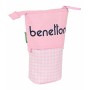 Portatodo Benetton Vichy Rosa claro 19 x 6 cm