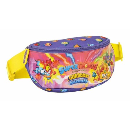 Sac banane SuperThings Guardians of Kazoom Jaune Violet Violette 23 x 14 x 9 cm
