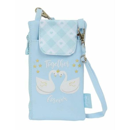 Sac pour téléphone portable Glowlab Kids Cisnes Bleu 10 x 19 cm