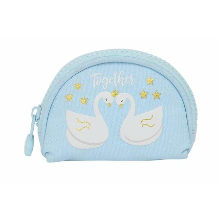 Monedero Glowlab Kids Cisnes Azul 9,5 x 7 x 3 cm